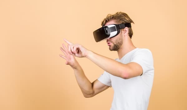 Man Trying Virtual Reality Headset